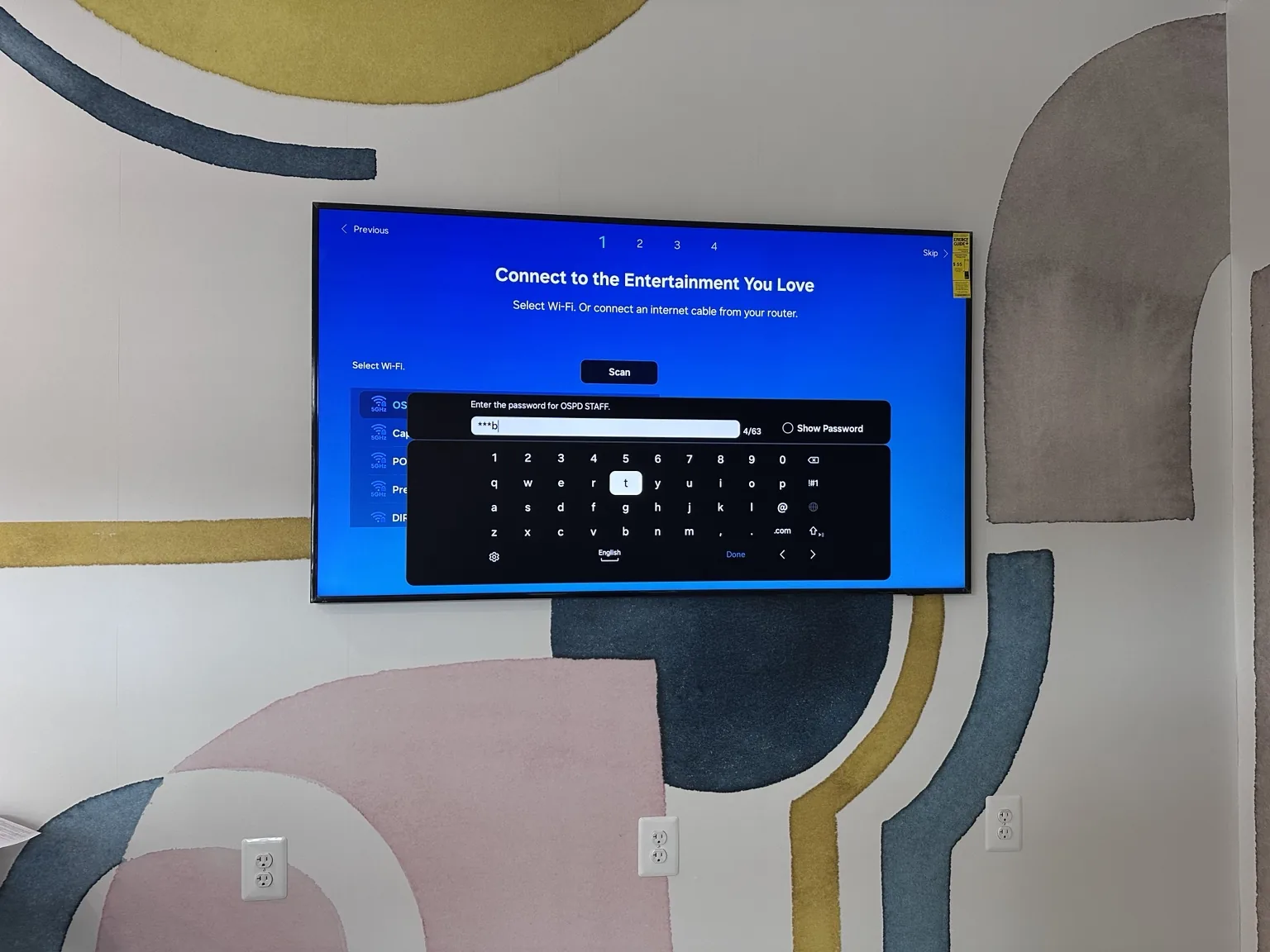Media wall installation