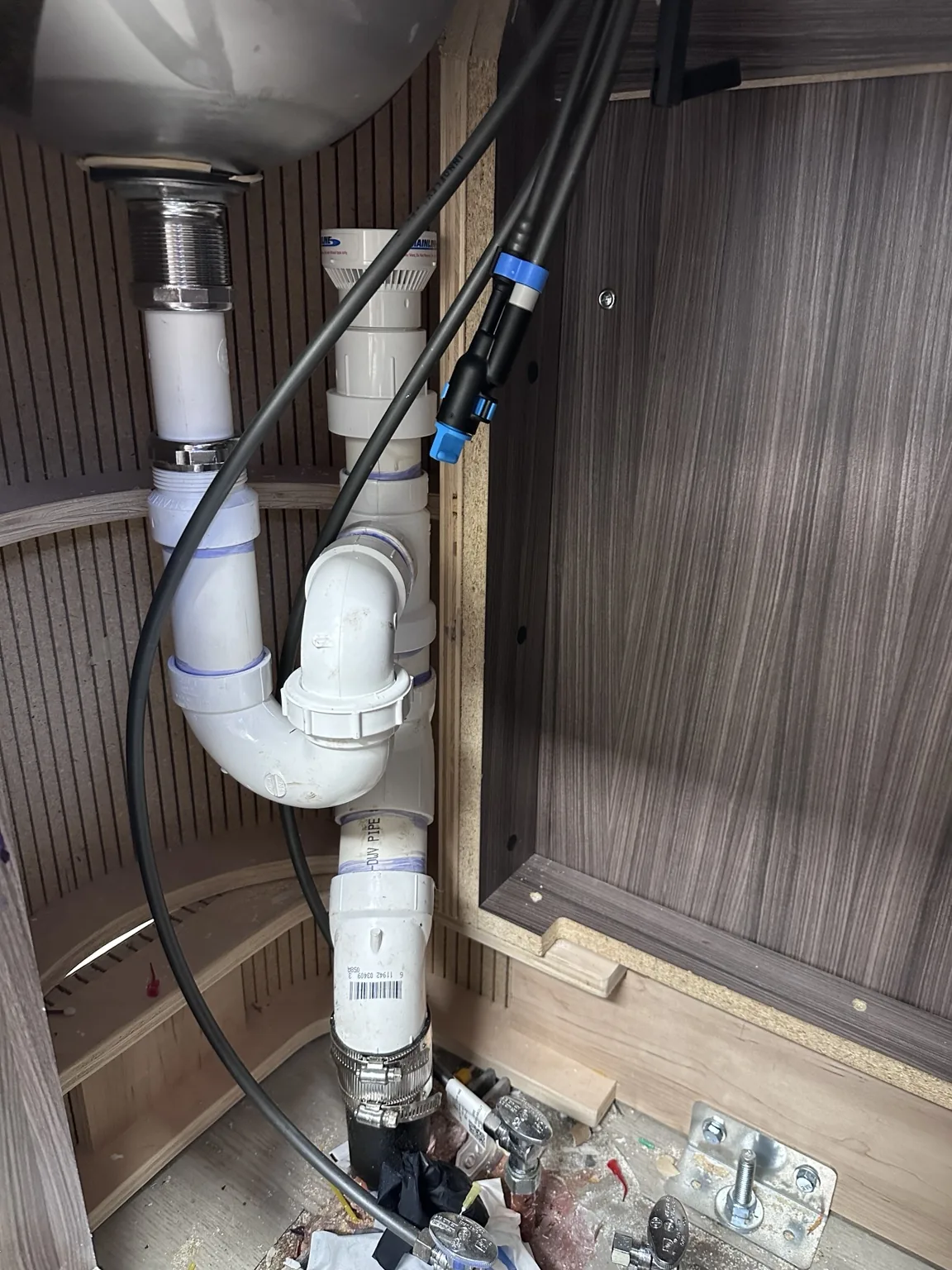 Island Sink Plumbing Installation